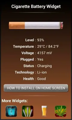 Cigarette Battery Widget android App screenshot 7